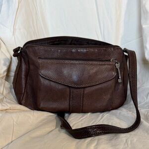 Fossil Brown Leather Shoulder Bag
